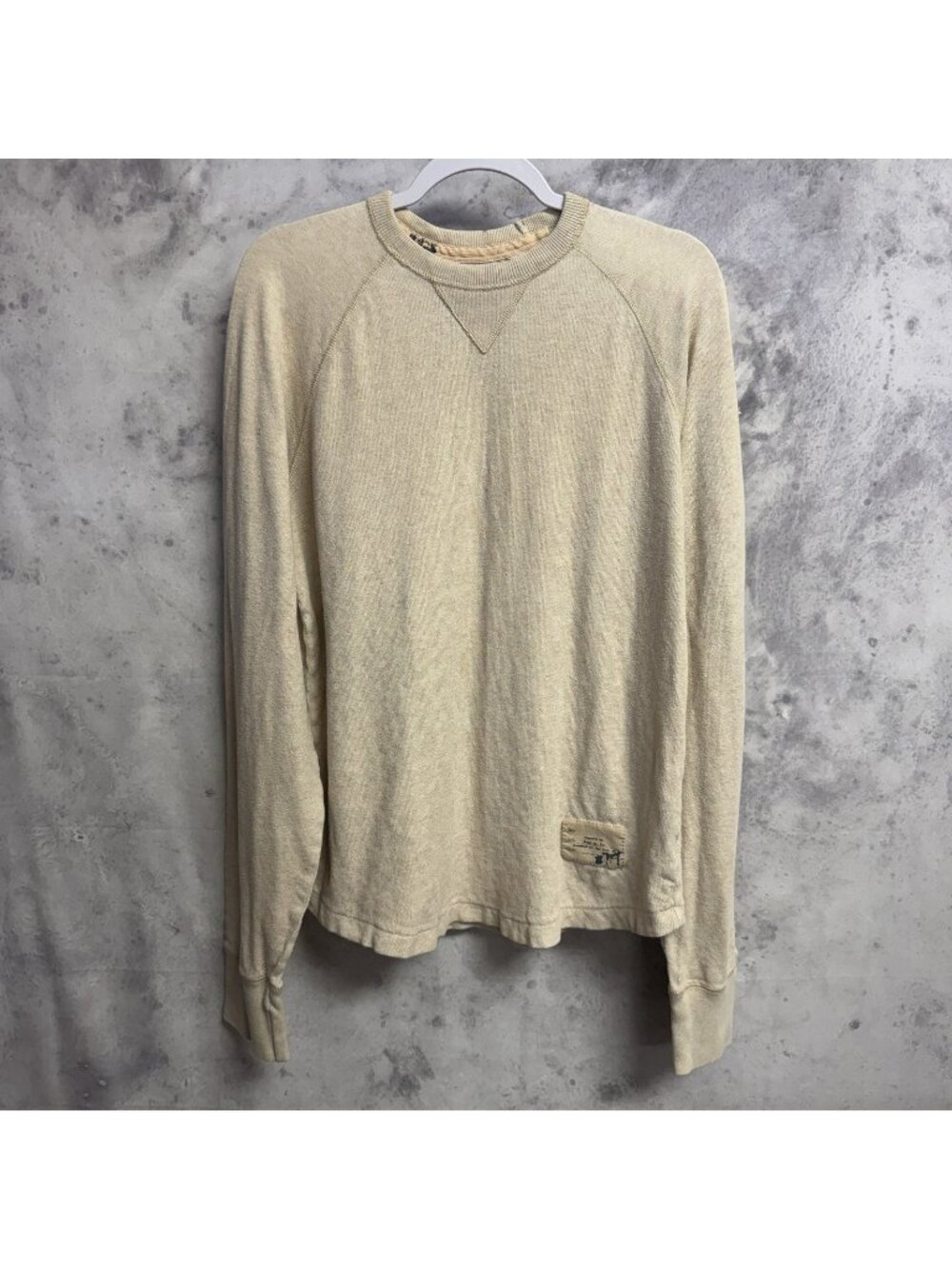 Ruehl No. 925 Crewneck Sweatshirt Mens Large Beige